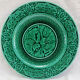 3 dessert plates XIX Sarreguemines Majolica shaded enamel Rubelles