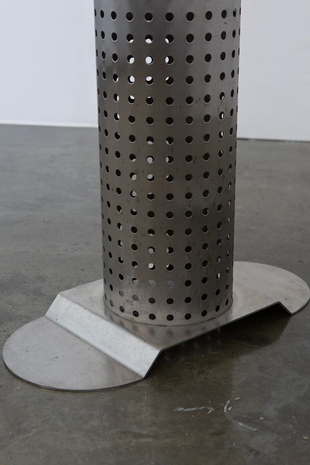 Postmodern stainless steel dining table, c.1980
