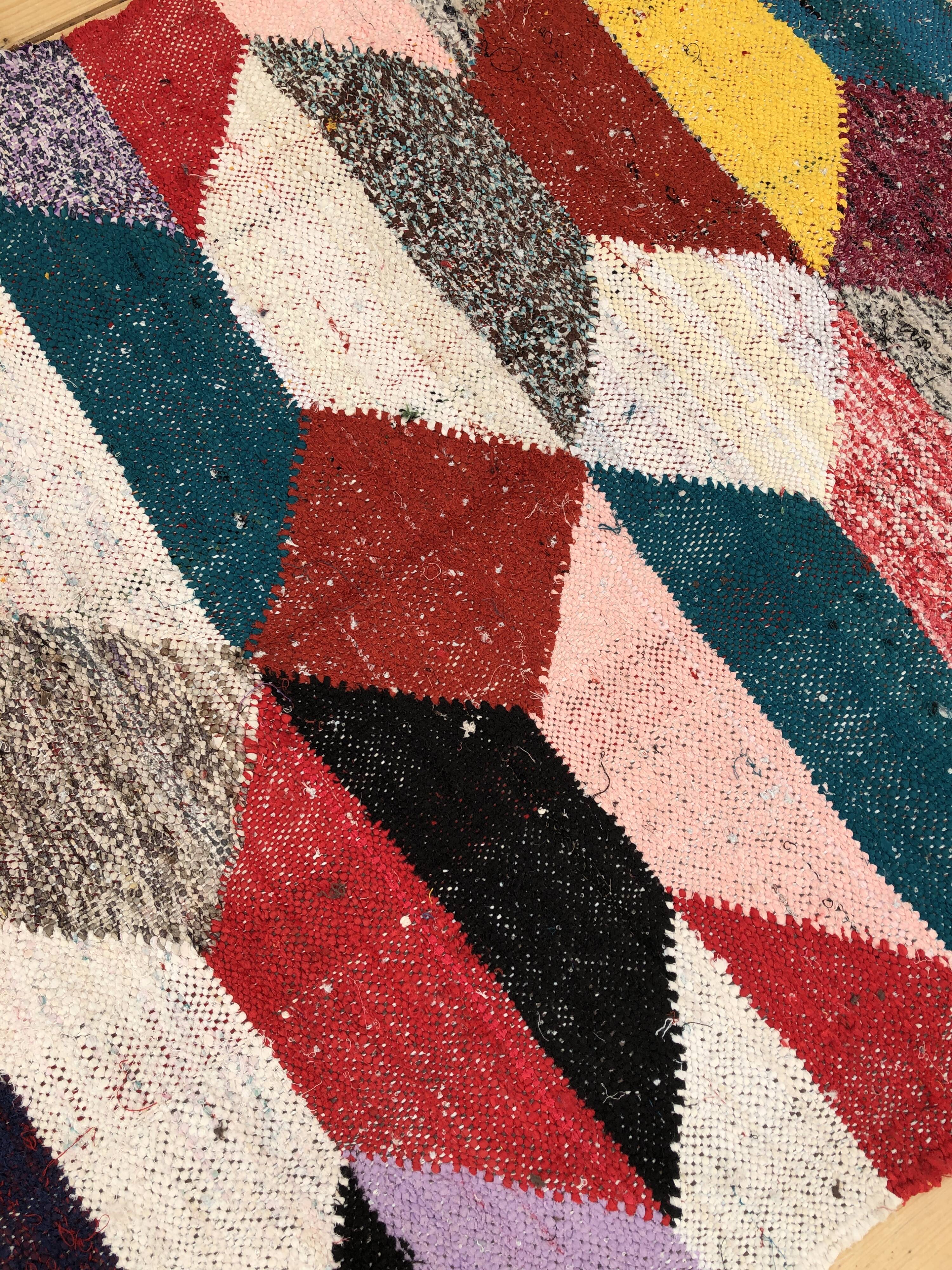 Moroccan Berber carpet Kilim Boucherouite 171x96cm