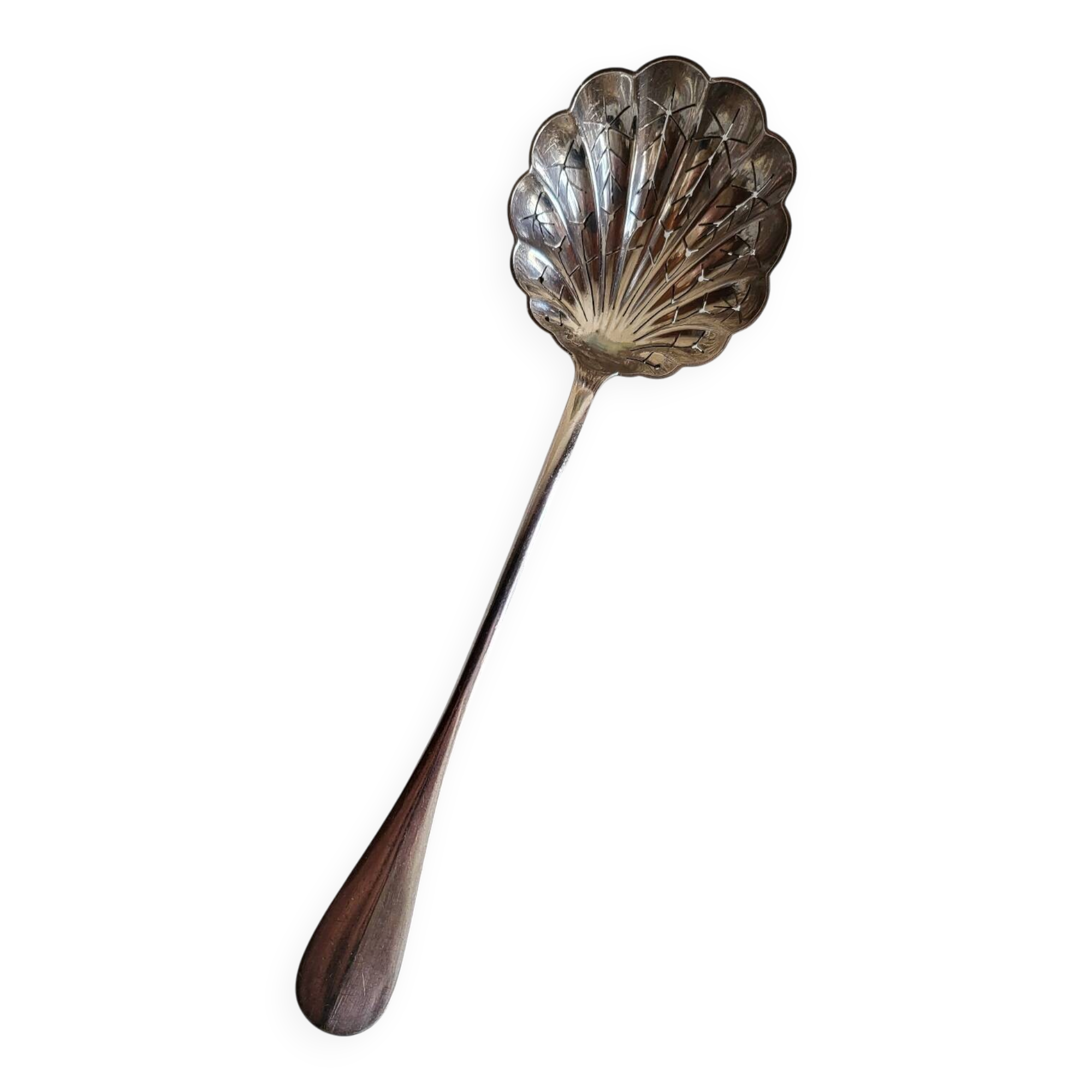Silver-plated sugar spoon