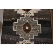 1970s Turkish Hand-Knotted Wool Cotton Brown Runner Rug 149x320