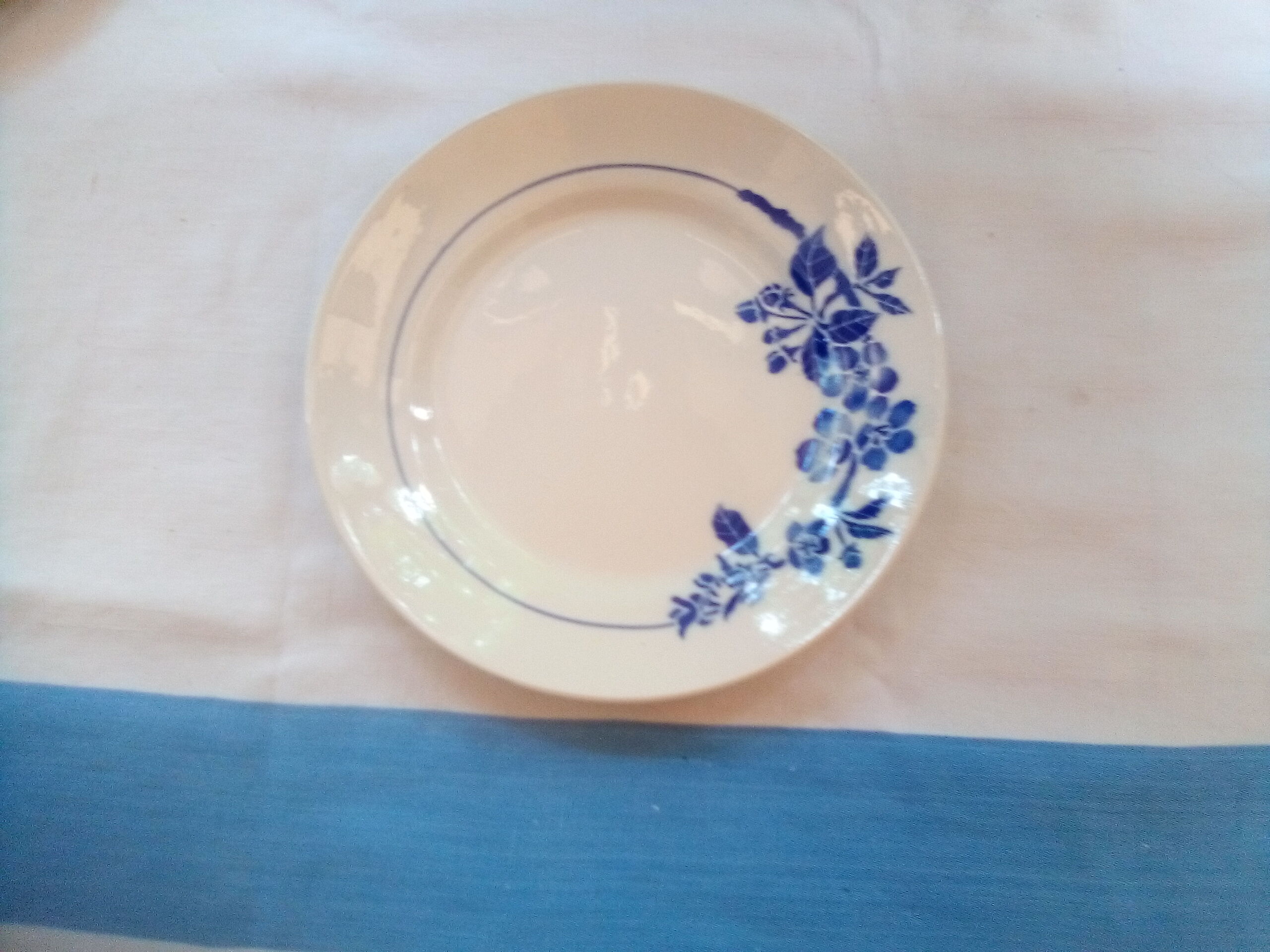 Assorted 18 old blue plates