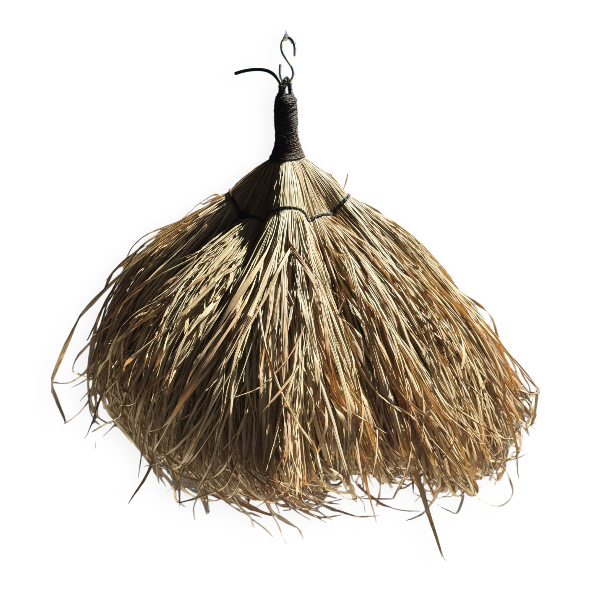 Suspension ou abat-jour en fibres naturelles alang alang H60 D60