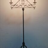 Wrought iron floor lamp with 5 light arms, 1940