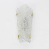 Pair of large angular glass wall lights by Hillebrand, Germany, 1960s.