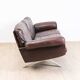 Brown leather 3-seater sofa by Sede, model DS 31, vintage 1960s.