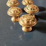 5 brass furniture knobs
