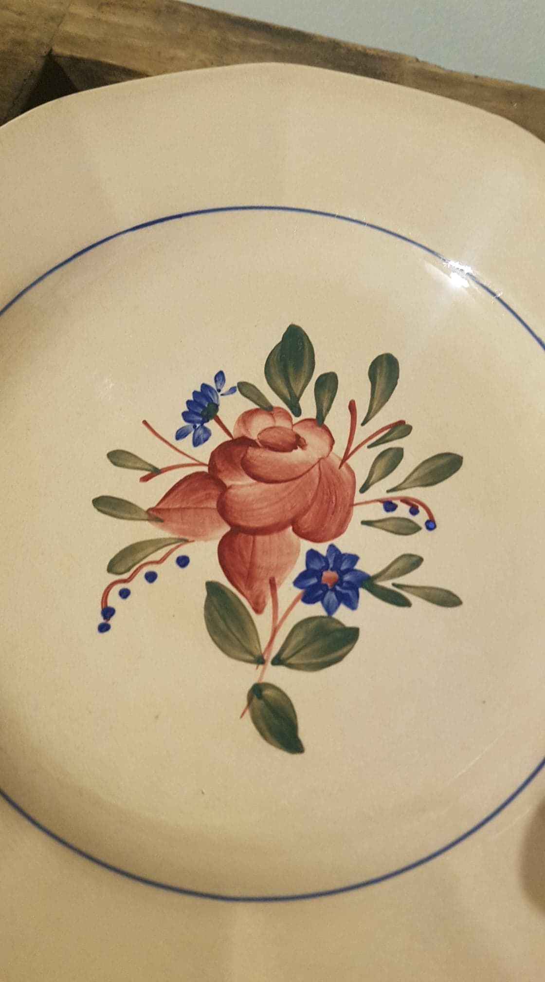 Lot of 2 plates Digoin Sarreguemines model 9177