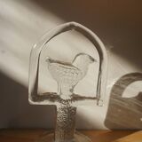 Glass bird suncatcher sculpture