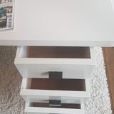 White desk with compass feet circa 1960