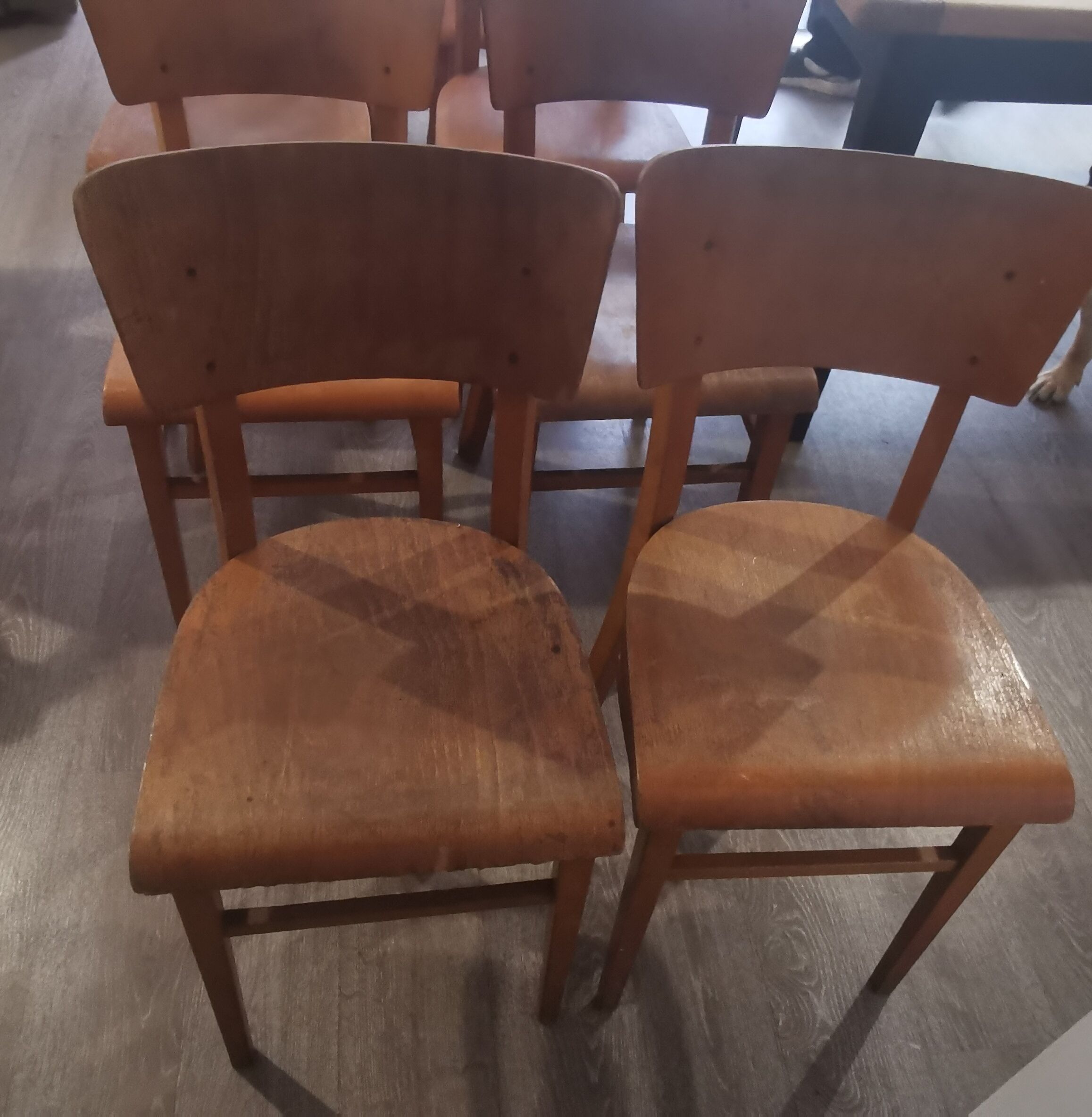 Set of 10 Thonet bistro chairs