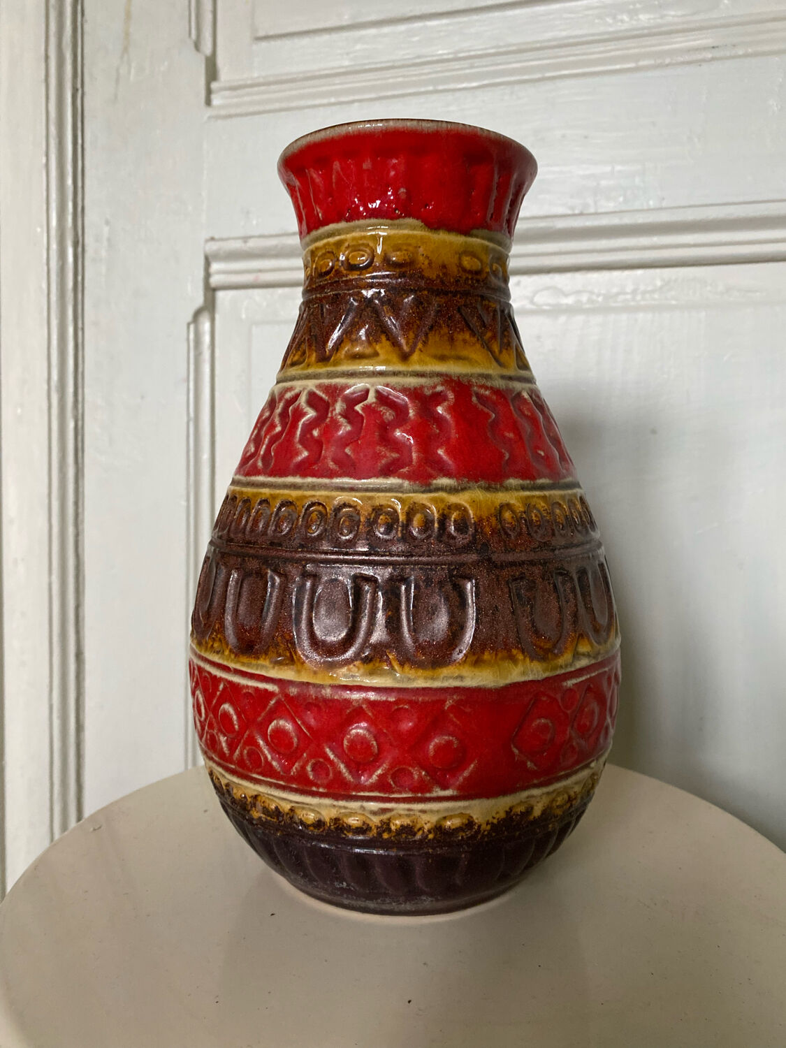 Vase Bay Scheurich Fat Lava West Germany 12 25