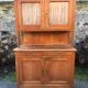 Vintage Parisian buffet with 2 bodies in white poplar wood