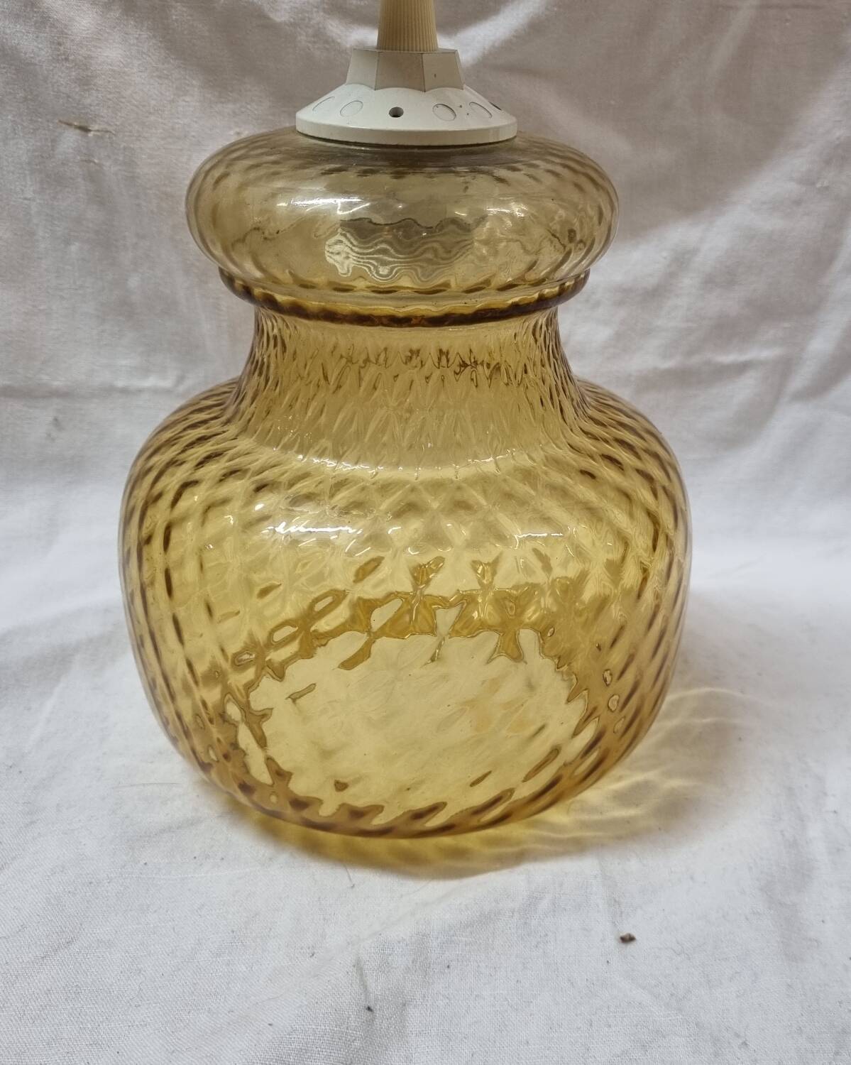 1960s orange glass pendant light