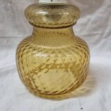 1960s orange glass pendant light