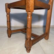 Set of 6 solid wood chairs with straw seats - Rustic style