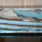 Marine painting, the port of La Rochelle, 1950s