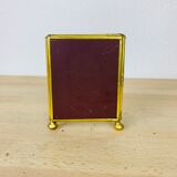 Miniature display case brass and glass, shelf