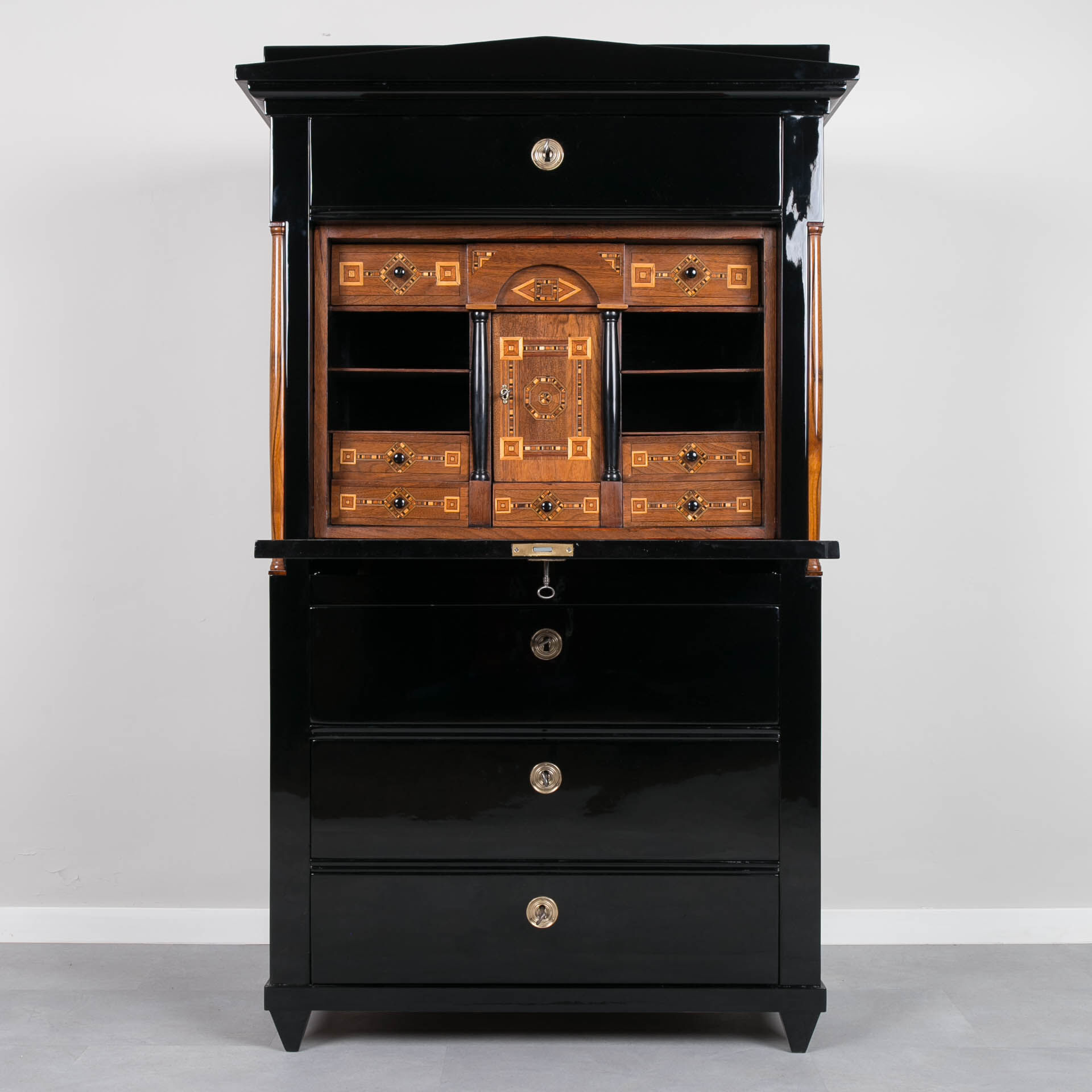 Biedermeier Secreter, Germany, 19th century.