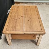 Scandinavian pine 4-drawer coffee table