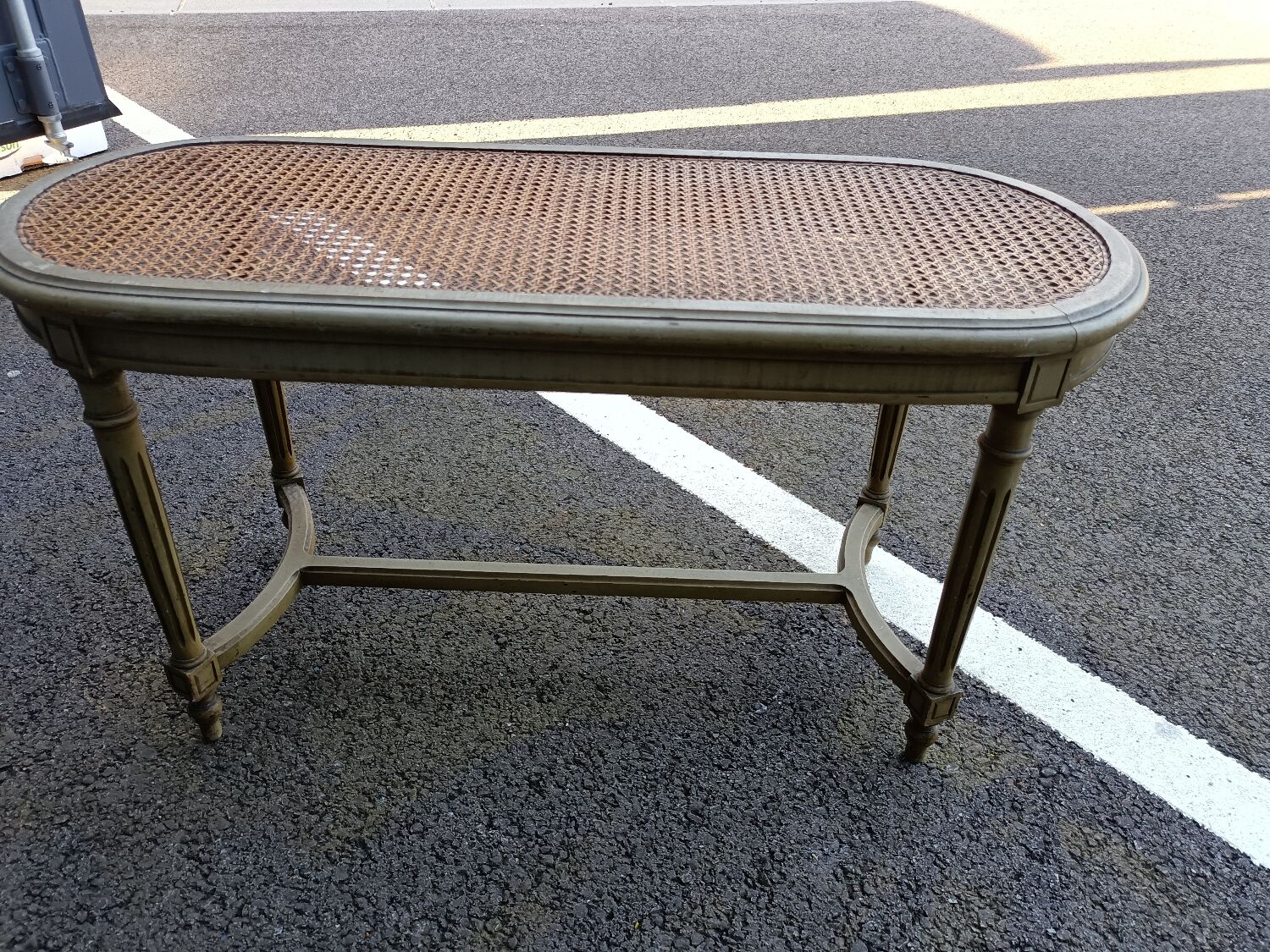 Old piano bench cannée style louis xvi