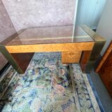 Elm burr desk Jean-Claude Mahey