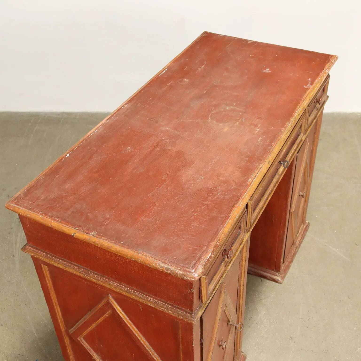 Antique poplar desk, Italy, 18th century