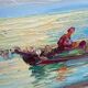 Marine italienne – Huile sur panneau signée Italo Giordani