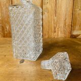 Diamond point crystal whiskey decanter