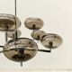 Chandelier by Gaetano Sciolari in chrome and glass, Italy 1970.