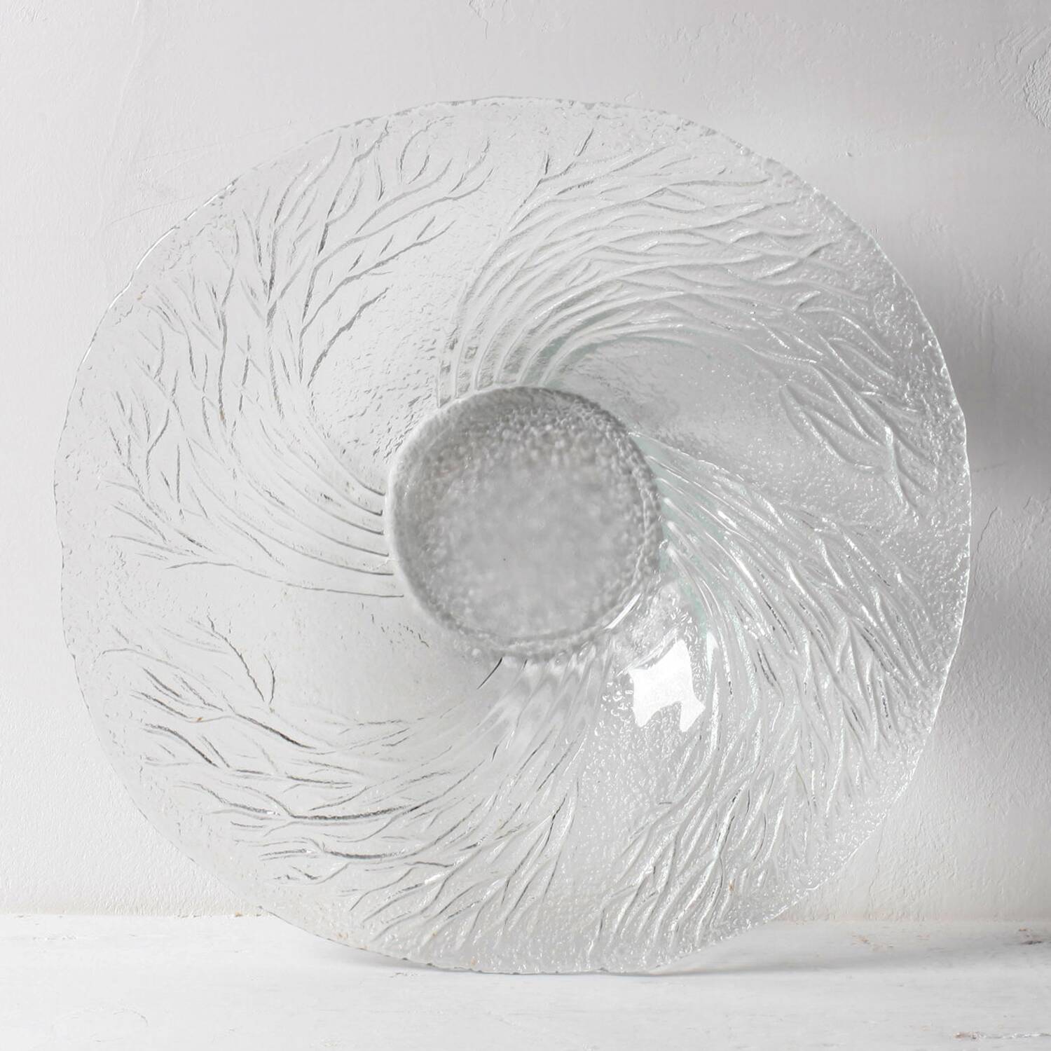 Bol en verre finlandais du milieu du siècle : pièce maîtresse au grand design forestier