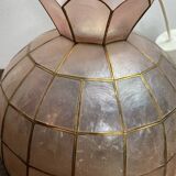 Suspension en nacre et laiton, années 70