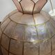 Mother-of-pearl and brass pendant light, 1970s