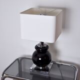 Cubic table lamp with ceramics by Bd Lumica, Italy, 1980