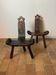 Brutalist pair of chairs