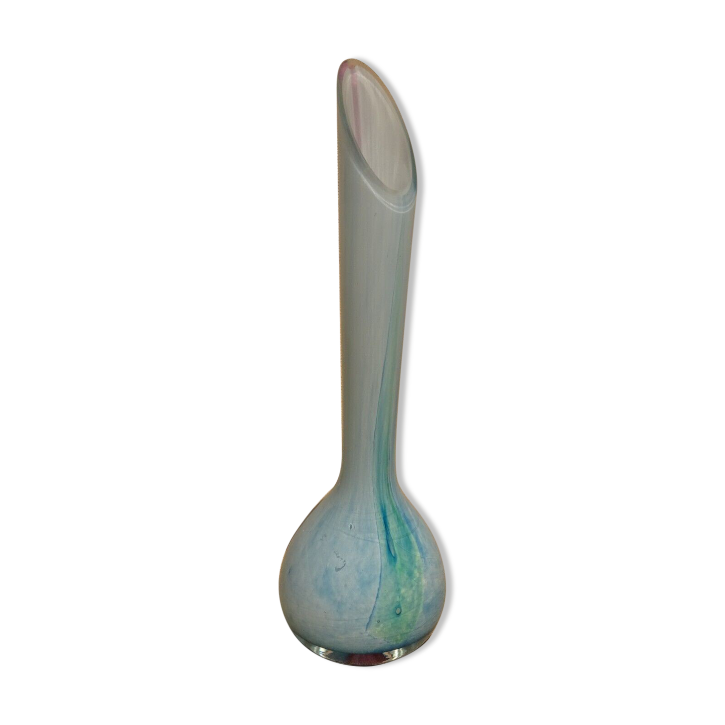 Vintage multilayer glass soliflore vase La Rochère