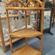 Rattan corner shelf