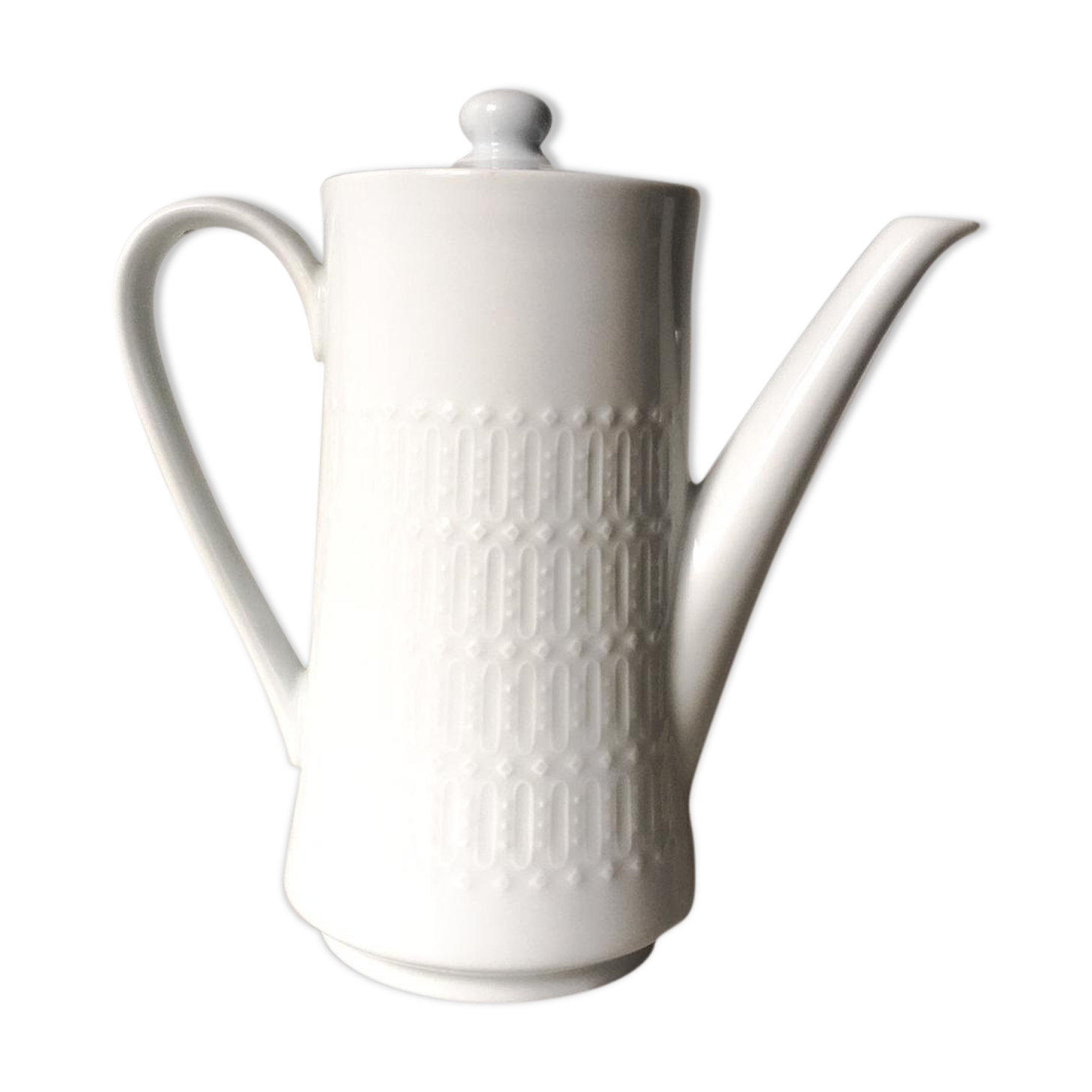 Vintage white porcelain teapot