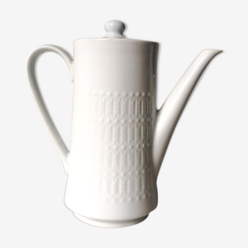 Vintage white porcelain teapot