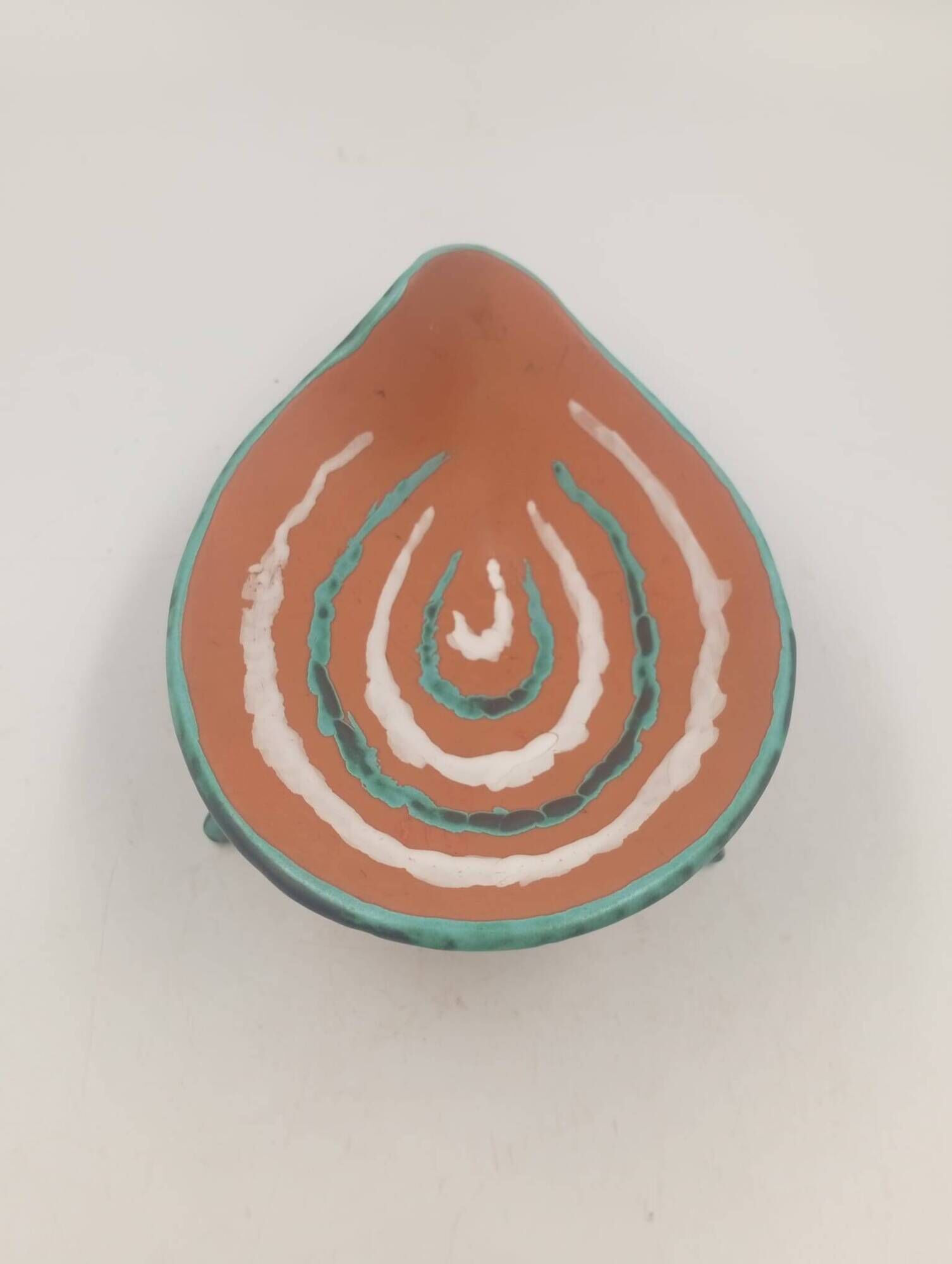 Vintage Ceramic Tripod Bowl Gabriel Fourmaintraux Desvres France 50