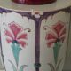 Ceramic lamp stand with floral pattern of Art Nouveau inspiration, 1960-1970