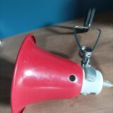 Bedside lamp clamp metal red
