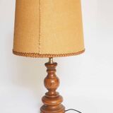 Turned wooden lamp base