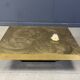 Etched brass and inlaid agate coffee table by Felix De Boussy, Belgium