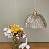 Vintage lamp lamp in molded glass