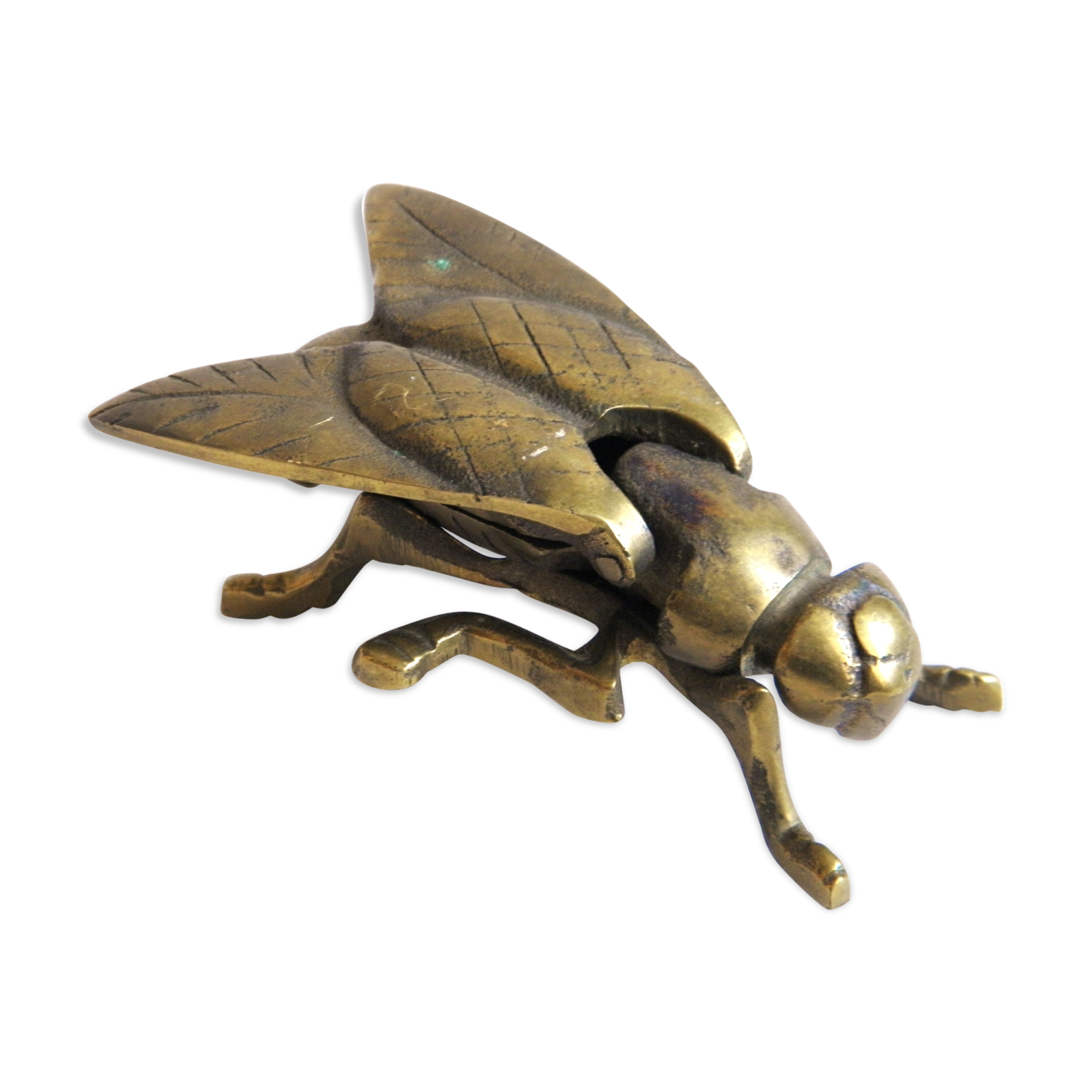 Ashtray "fly" Golden brass