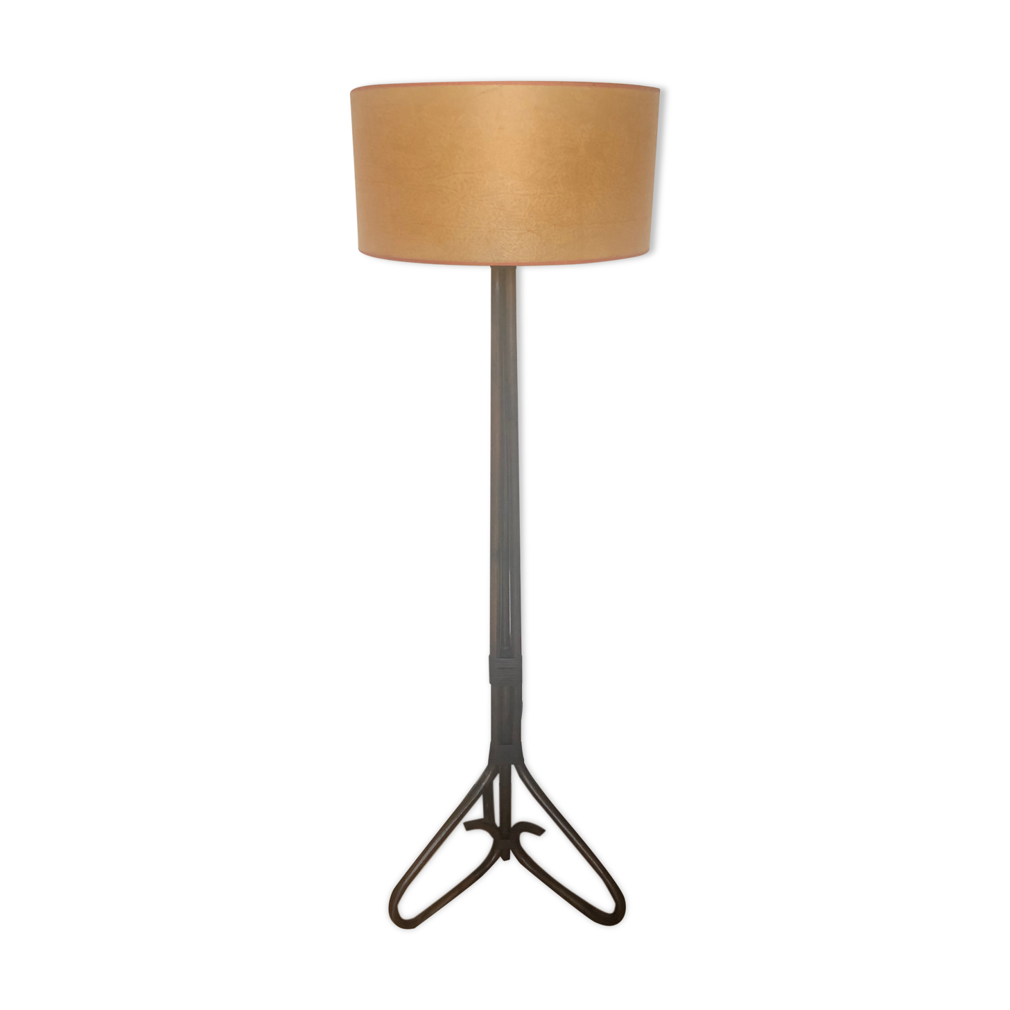 1950s rattan bamboo lampshade vintage design