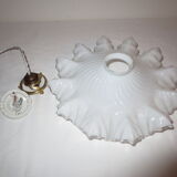 Old porcelain hanging and white opaline