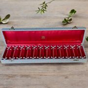 12 WMF silver-plated knife holders, boules model, in a box