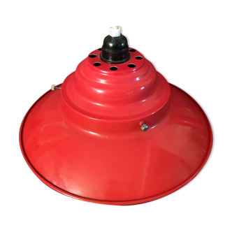 Industrial suspension in red metal